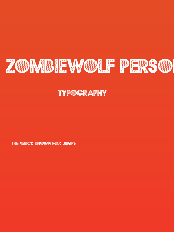 ZOMBIEWOLF PERSONAL USE Regular Poster