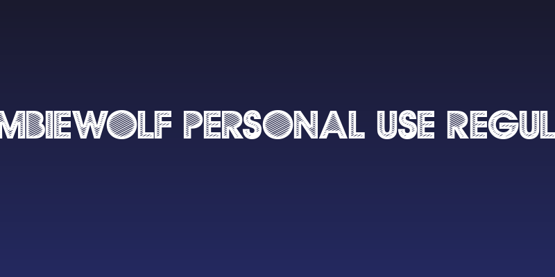 ZOMBIEWOLF PERSONAL USE Regular Social Header