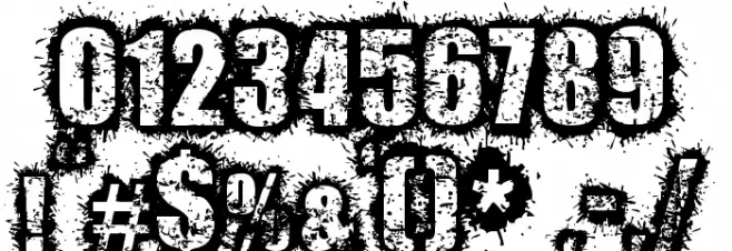 ZOMBIFIED Font OTHER CHARS