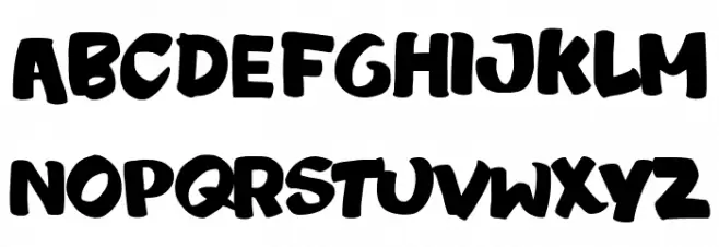 ZOMBYE Schriftart Kleinbuchstaben