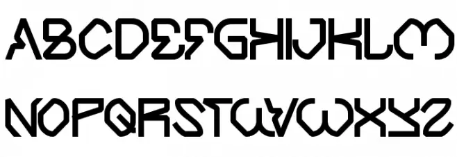 ZOOMING track Schriftart Groß