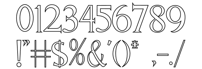 ZORGEOUS INLINE Font OTHER CHARS