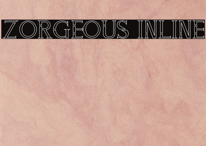 ZORGEOUS INLINE Font examples