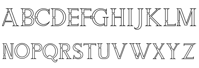 ZORGEOUS INLINE Font LOWERCASE