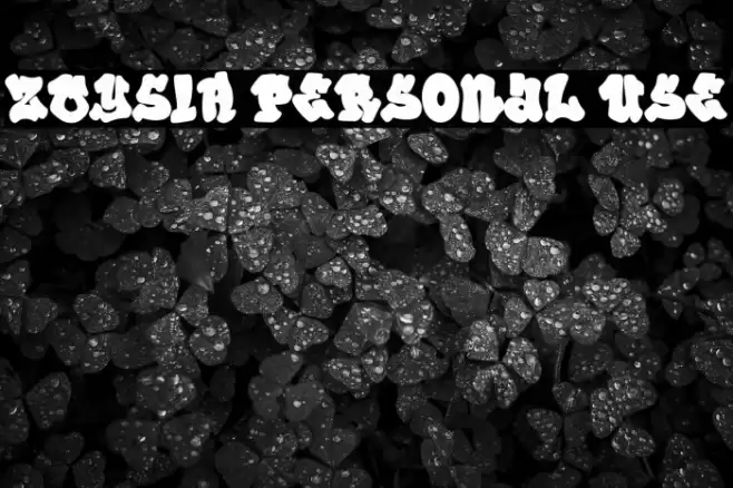 ZOYSIA Personal Use Font examples