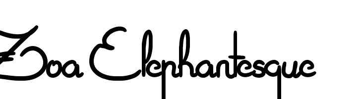 Zoa Elephantesque Font