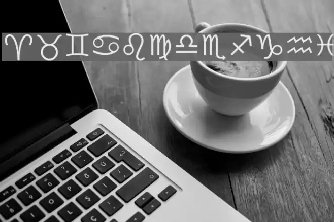 Zodiac Alphabet Caratteri examples