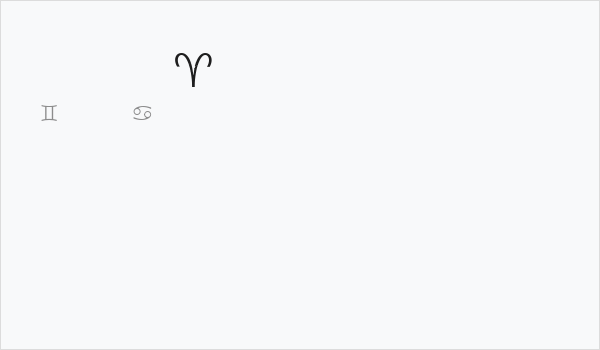 Zodiac Alphabet Business Card