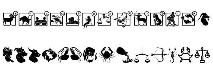Zodiac Mix Font LOWERCASE