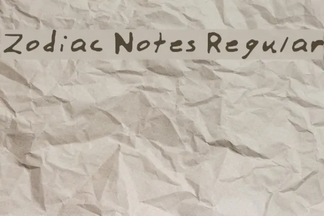 Zodiac Notes Regular Example 2