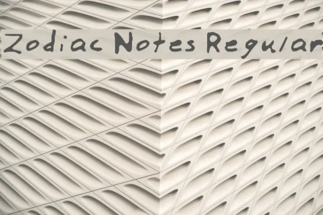 Zodiac Notes Regular Example 3