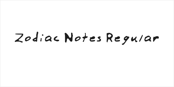 Zodiac Notes Regular Logo