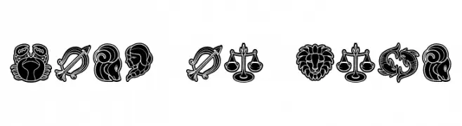 Zodiac Signs Regular  Fuentes Gratis Descargar