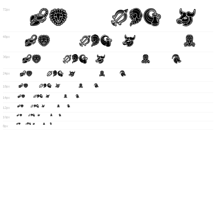 Zodiac Signs Regular Waterfall