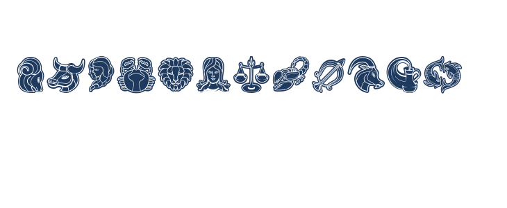 Zodiac Signs Regular Lowercase