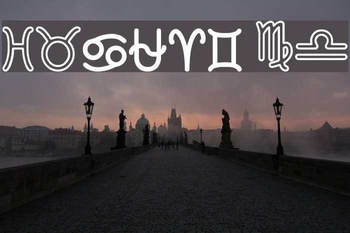 Zodiac St Font examples