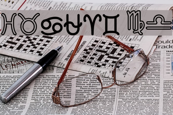 Zodiac St Font examples