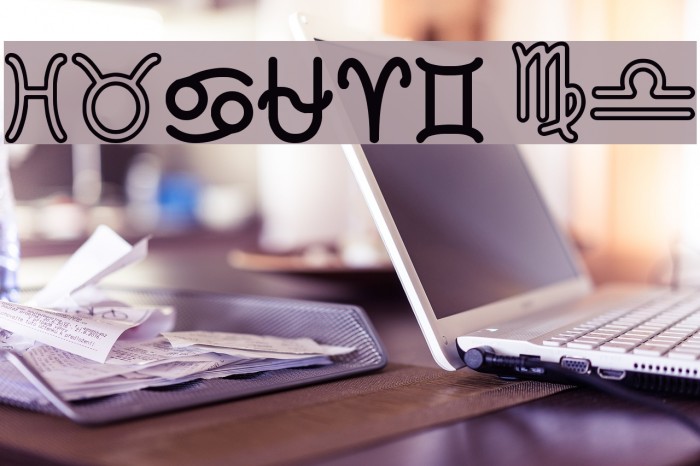 Zodiac St Font examples