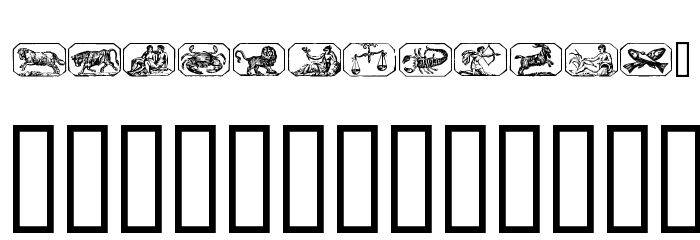 Zodiac00 Font LOWERCASE