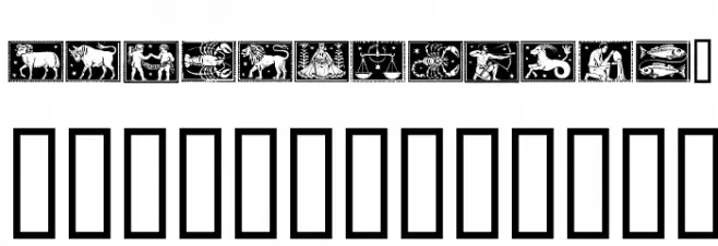 Zodiac01 خط أحرف صغيرة