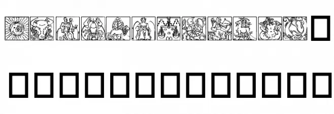 Zodiac03 Caratteri MINUSCOLO