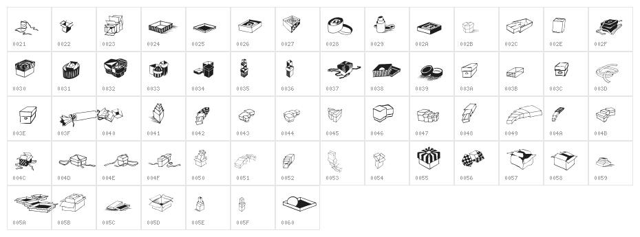 Zoeboxes Normal Character Map