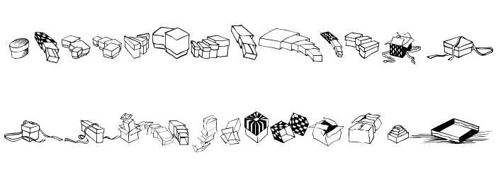 Zoeboxes Normal Font LOWERCASE