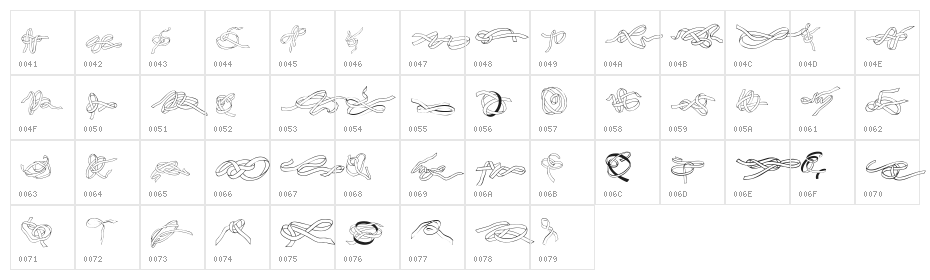 Zoeknots Character Map
