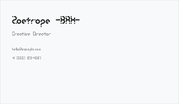 Zoetrope -BRK- Business Card