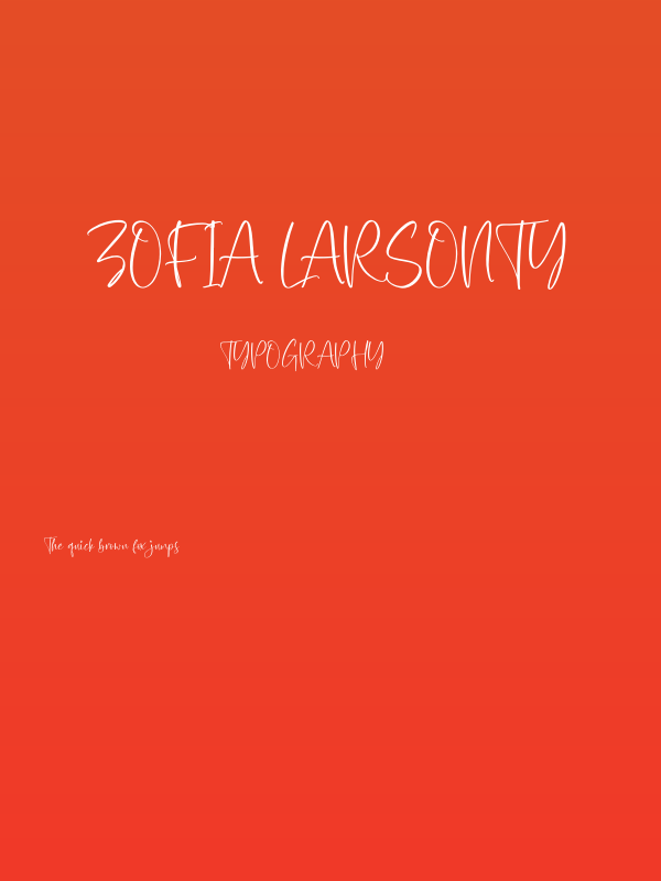 Zofia Larsonty Poster