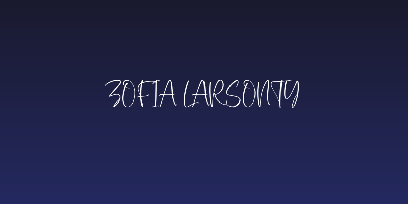 Zofia Larsonty Social Header