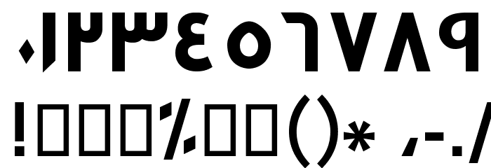 Zohal Font OTHER CHARS
