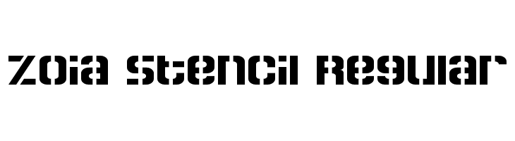 Zoia Stencil Regular Font
