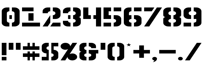 Zoia Stencil Regular Font OTHER CHARS