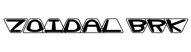 Zoidal BRK Font