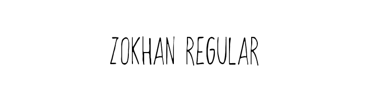 Zokhan Regular  नि: शुल्क फ़ॉन्ट्स डाउनलोड