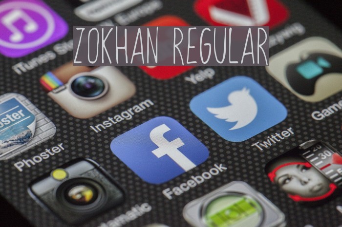 Zokhan Regular Font examples