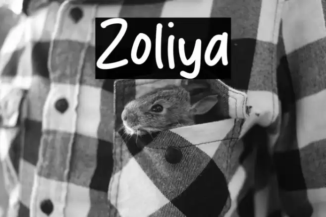 Zoliya Font examples