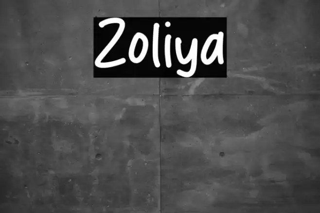 Zoliya Font examples