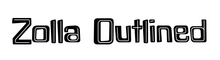Zolla Outlined  Frei Schriftart Herunterladen