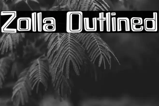 Zolla Outlined Font examples