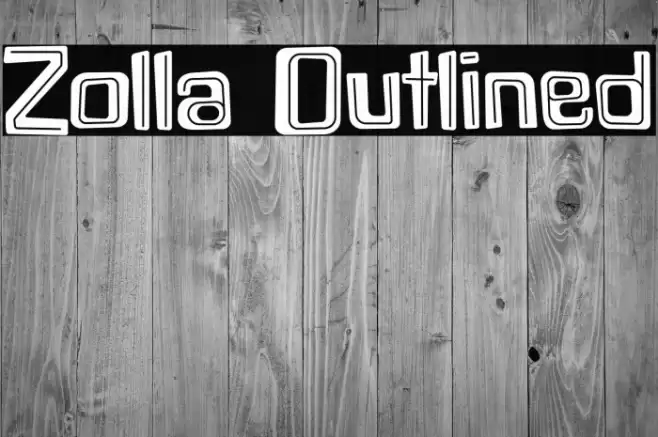 Zolla Outlined Font examples