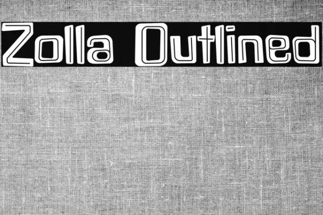 Zolla Outlined Font examples