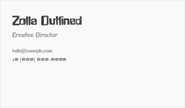 Zolla Outlined Business Card