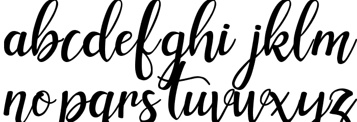 Zolleha Font LOWERCASE