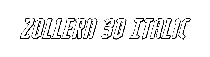 Zollern 3D Italic  Frei Schriftart Herunterladen