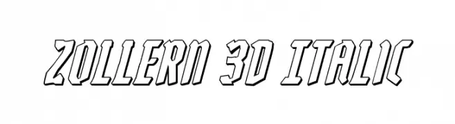 Zollern 3D Italic  baixar fontes gratis