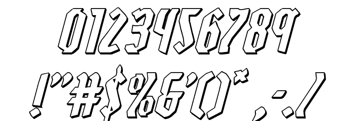 Zollern 3D Italic Font OTHER CHARS