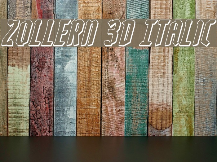 Zollern 3D Italic Font examples
