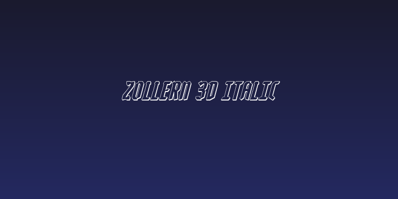 Zollern 3D Italic Social Header
